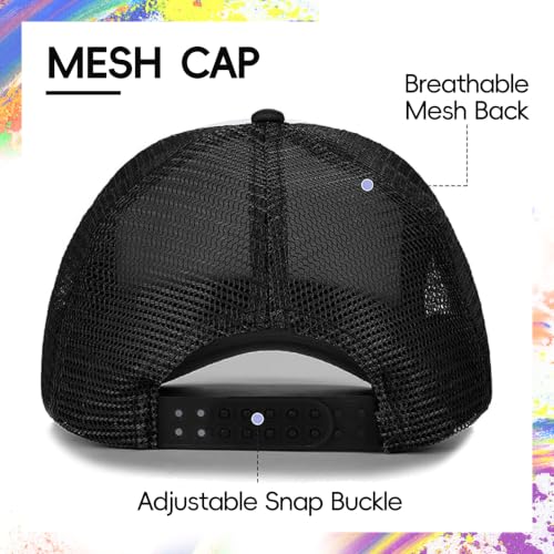 Trucker Hats Bulk Blank Mesh Sublimation Blank Hats Adjustable Baseball Caps Hats for Men and Women - color: 6pcs White Hat