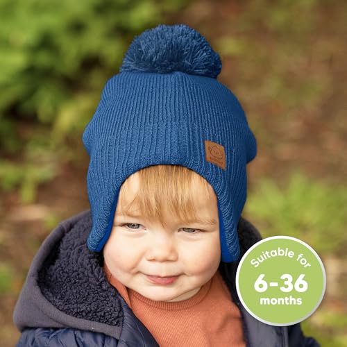 KeaBabies Baby Beanies, Winter Baby Hats for Boys, Girls (Cobalt, 6-36M) - color: Cobalt
