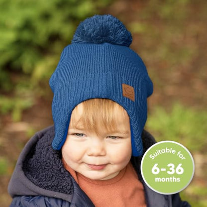 KeaBabies Baby Beanies, Winter Baby Hats for Boys, Girls (Cobalt, 6-36M) - color: Cobalt