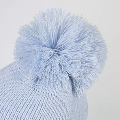 Baby Toddler Beanie Earflap Winter Hat Fleece Lined Knit Cap Girls Boy - color: Blue, size: 2-5T