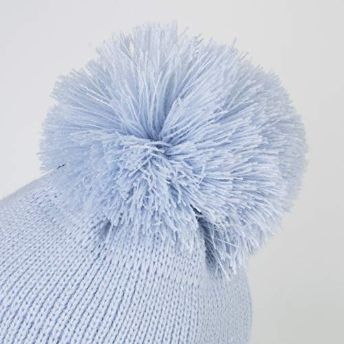 Baby Toddler Beanie Earflap Winter Hat Fleece Lined Knit Cap Girls Boy - color: Blue, size: 2-5T