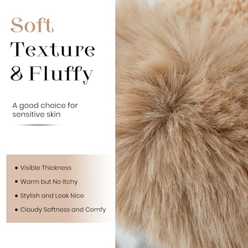 Womens Knit Pom Beanie Hat Thermal Polar Fleece Lined Winter Scarf Set Face Mask Hooded Scarf Earmuff Skull Hats