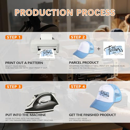 OKBA 5 Pack Sublimation Blank Baseball Cap Adjustable Hat Polyester Mesh Trucker Hats for Men and Women - color: 5pcs Sky Blue Hat