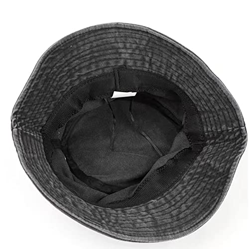 Premium Cotton Bucket Hats,Packable Hats for Men Women,Summer Bucket Hat,Fishing Sun Hats - color: Dark Grey