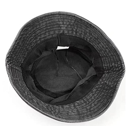 Premium Cotton Bucket Hats,Packable Hats for Men Women,Summer Bucket Hat,Fishing Sun Hats - color: Dark Grey