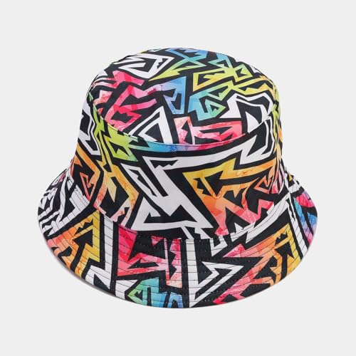 Quanhaigou Bucket Hat for Men Women,Packable Reversible Printed Sun Hats,Fisherman Outdoor Summer Travel Hiking Beach Caps - color: Arrow