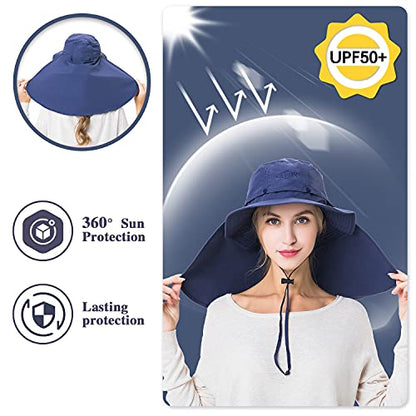 Palmyth Head Net Hat, Sun Hat Safari Hat - color: Navy