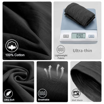 vidsel 100% Cotton Slouchy Beanie, Lightweight Summer Hats for Women Men - color: 1pc Black, size: Medium