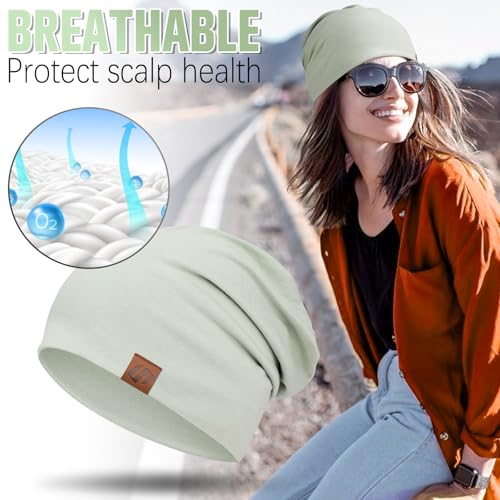 GXCROR Beanie Hats for Men,Beanie for Men Women,Slouchy Beanies - color: Light Green