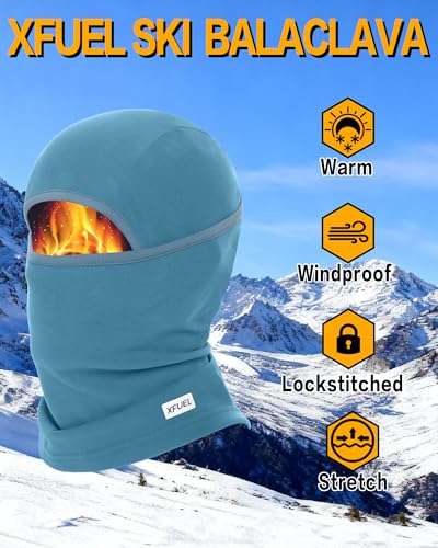 Winter Balaclava Ski Mask Warm and Fleece Full Face Cover for Men Women Cold Weather Skiing Motorcycle Neck Warmer - color: Blue