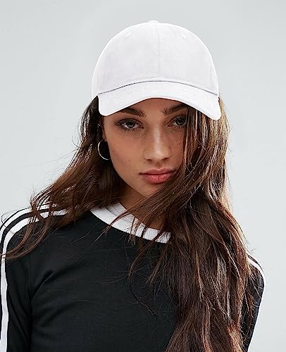 Oversize XXL Baseball Cap for Big Heads 23.6"-25.6", Extra Large Cotton Baseball Hat, Plus Size Unstructured Dad Hats - color: Cotton - White
