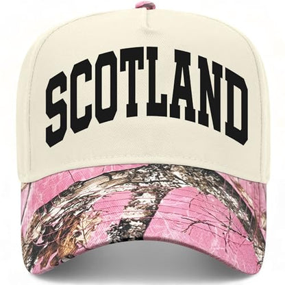 Scotland Collegiate Hat - color: Pink Tree Camo/Natural