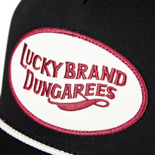 Lucky Brand Classic Cotton Adjustable | Dad Hat | Baseball Cap | Golf | Fishing | Low Profile | 5 Panel Design - color: Dungarees - Black