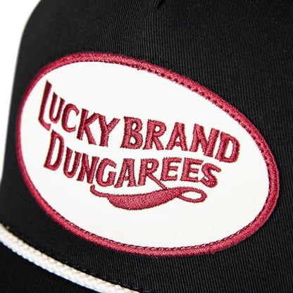Lucky Brand Classic Cotton Adjustable | Dad Hat | Baseball Cap | Golf | Fishing | Low Profile | 5 Panel Design - color: Dungarees - Black
