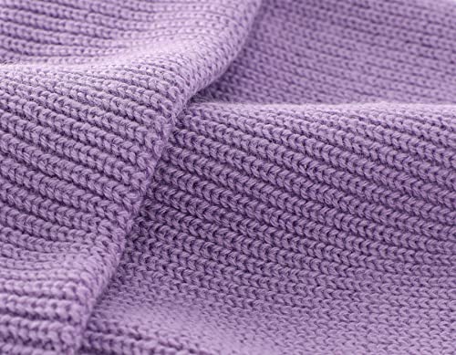 Connectyle Classic Double Layer Knit Beanie Hat Warm Thick Acrylic Winter Hats Daily Cuffed Beanies Watch Hat for Men Women - color: Light Purple