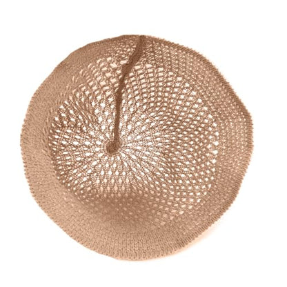 Women's Beach Bucket Hat Fisherman Cap Hollow Mesh Lightweight Breathable Sun Hat for Summer - color: Hollow Khaki