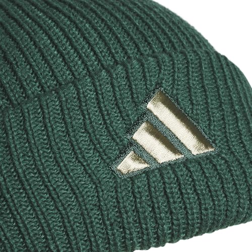 adidas Men's Team Issue Beanie - color: Collegiate Green/Halo Green