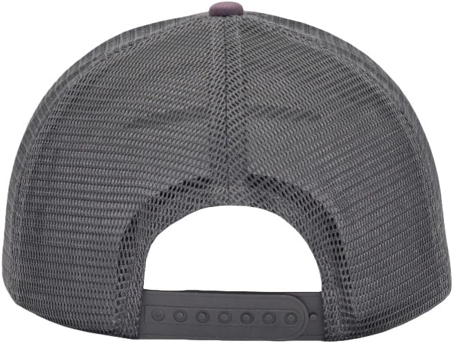 Mens Mesh Snapback Trucker Hat Baseball Cap, Fits OSFM&XXL Head - color: Dark Grey, size: Medium-Large