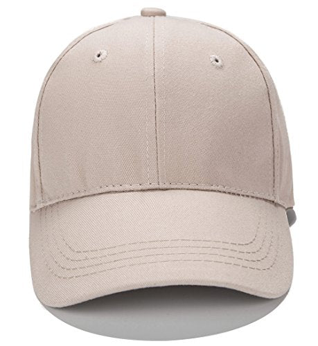 Edoneery Kids Baseball Hat, Adjustable Cotton Cap - color: Khaki, style: 3-8 Years