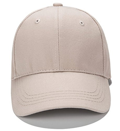 Edoneery Kids Baseball Hat, Adjustable Cotton Cap - color: Khaki, style: 3-8 Years