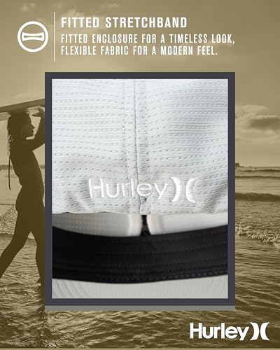 Hurley Mens Baseball Cap, H2O-Dri Stretch Fitted Hat with Curved Bill - color: Mystic Stone, size: Large-X-Large