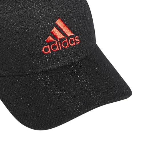 Adidas Mens Zags 2.0 Structured Mid Crown A-Flex Stretch Fit HatBaseball Cap - color: Black/Hi-res Red, size: Large-X-Large
