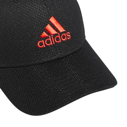 Adidas Mens Zags 2.0 Structured Mid Crown A-Flex Stretch Fit HatBaseball Cap - color: Black/Hi-res Red, size: Large-X-Large