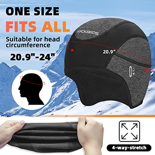 ROCKBROS Winter Cycling Caps for Men Women Windproof Sun Visor - style: No Sun Visor Style One-2 Packs