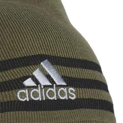 adidas Men's Reversible Skully Beanie - color: Eclipse/Olive Strata-shadow Olive/Black/Grey