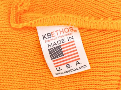 KBETHOS Made in USA Classic Men's Women's Cuffed Folded Acrylic Knit Beanie Hat Solid Unisex Cold - color: Gold Solid Long Beanie