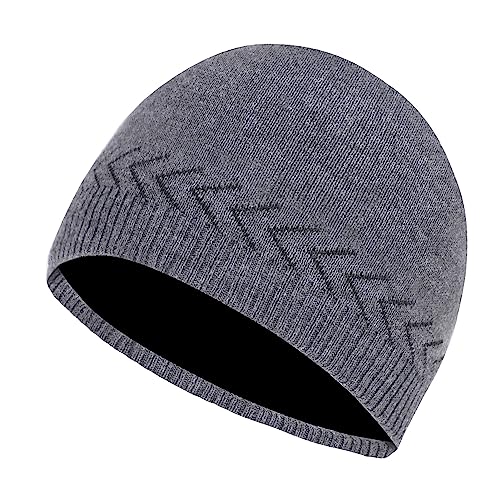 Oversize XXL Winter Beanie Knit Hat for Men - color: D1-grey