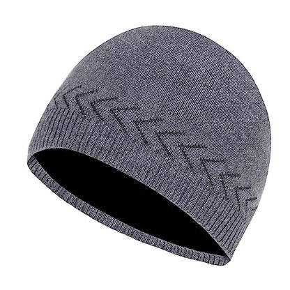 Oversize XXL Winter Beanie Knit Hat for Men - color: D1-grey