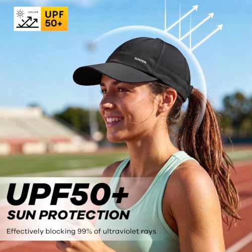Sukeen Lightweight Running Hat for Women Sports Baseball Cap Unstructured - color: #2 Black