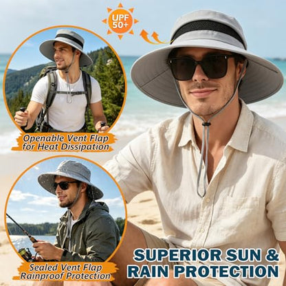 EINSKEY Full Coverage Sun Hat with Neck Flap | Waterproof Flip Cover Sun Hat