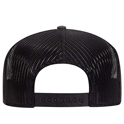 OTTO Snap 6 Panel Pro Style Cotton Blend Chambray Snapback Hat - color: Black