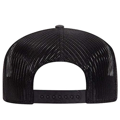 OTTO Snap 6 Panel Pro Style Cotton Blend Chambray Snapback Hat - color: Black