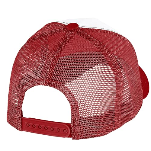 Falari 12 Pack Bulk Wholesale Mesh Trucker Hats 5 Panel and 6 Panel Baseball Caps for Men and Women - color: 5 Panel - Burgundy