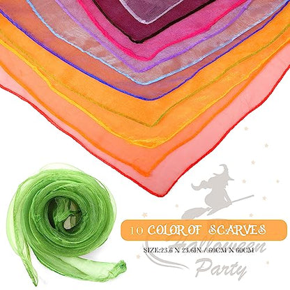 Xaatren 40 Pcs French Berets Scarves Bulk Halloween Costume - color: Neon Colors