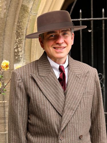 Pork Pie Hat for Men/Women, Wide Brim Felt Boater Fedora Church Derby Cap - color: Coffee