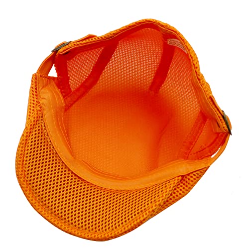 Lifup Unisex Mesh Newsboy Hat Breathable Summer Flat Cap - color: Orange