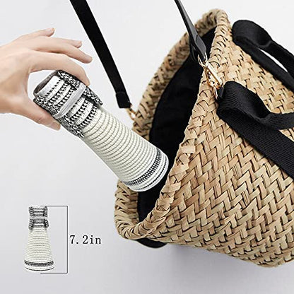 Women Sun Visors Foldable Straw Hats Summer Beach Packable Hat Floppy Wide Brim Cap Deep Style, Adjustable Size - color: White