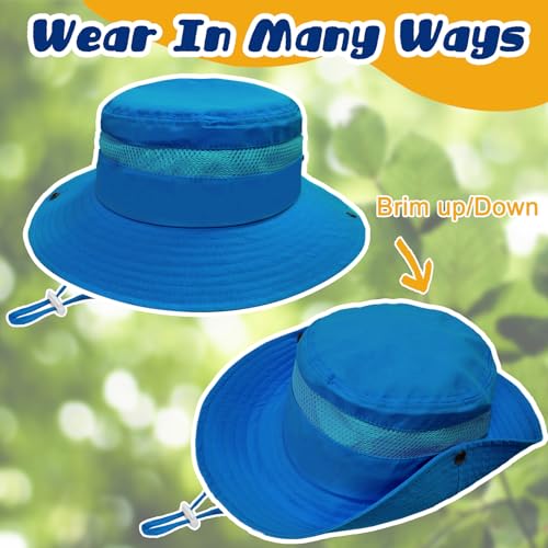 ZOORON Outdoor Kids Sun Hat UPF 50+ Quick Dry Bucket Hat for Boys Girls - color: 1pack-sky Blue