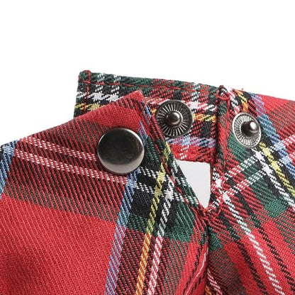 Men's Plaid Striped Newsboy Ivy Flat Driving Golf Cap - color: Red Striped