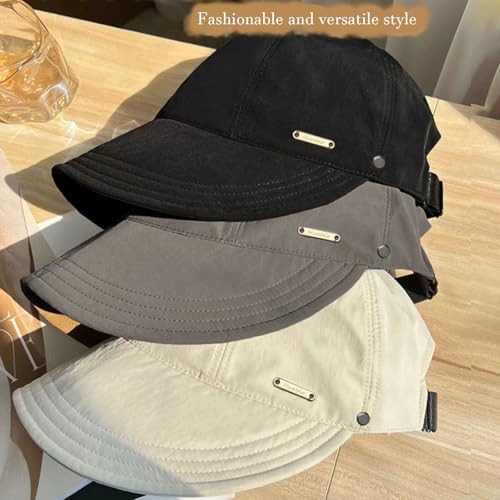 UPF 50+Womens Sun Hat UV Protection Hiking Fishing Hats Wide Brim Hat Adjustable Ponytail Packable Sun Cap - color: Gray