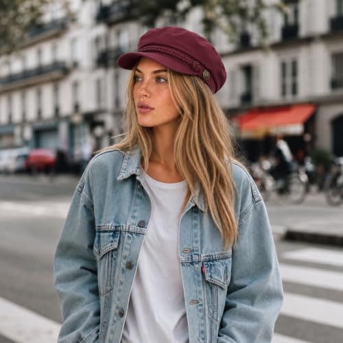 C.C Cotton Fisherman Cap for Women – Classic Fiddler Hat, Lightweight Breathable Cotton, Trendy Greek Fisherman Style - color: Cotton-olive