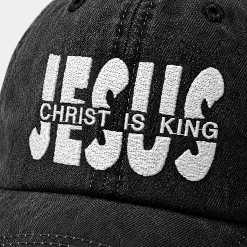 Man of God Husband Dad Embroidered Hat Camping Caps for Women - color: Christ is King Christian Jesus Faiths God 31