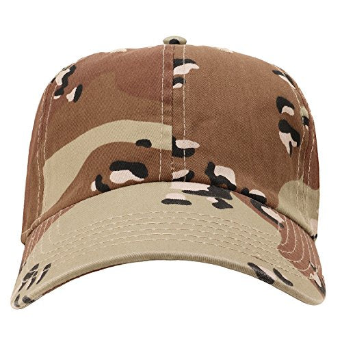 Falari Classic Baseball Cap Dad Hat 100% Cotton Soft Adjustable Size - color: Camouflage - Desert
