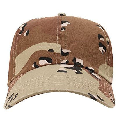 Falari Classic Baseball Cap Dad Hat 100% Cotton Soft Adjustable Size - color: Camouflage - Desert