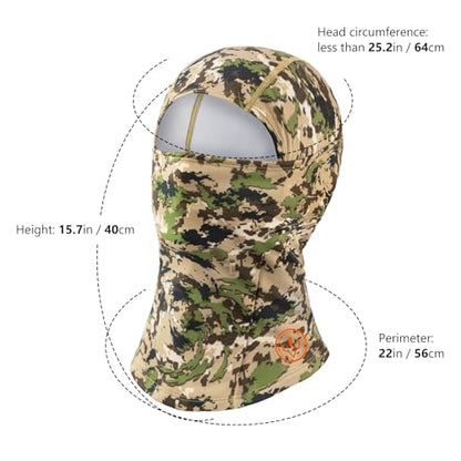 BASSDASH Winter Balaclava Fleece Ski Mask Ninja Hood Neck Warmer Fishing Hunting - color: Highland