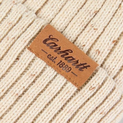 Carhartt Women's Knit Faux Fur Pom-pom Beanie - color: Oat Milk Nep